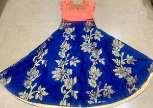 Beautiful Crop Top Lehanga with Net Duppata