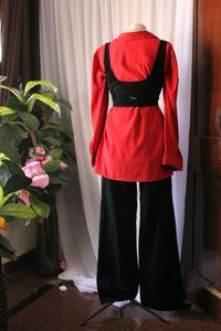 Red Oversized Shirt Without Shoulder Belt