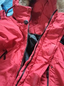 Red Casual Bomber Jacket