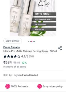 Face Canada MAKEUP FIXER
