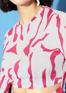 Funky Print Crop Top