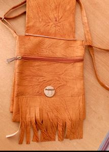 Vintage Leather Fringe Bag