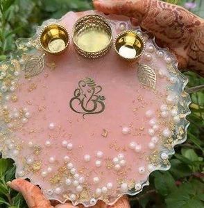 Resin Pooja Thalis 4,6,8 Inch Available