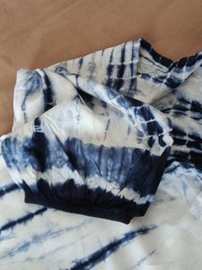 Blue &amp; White Tie-Dye Blouse