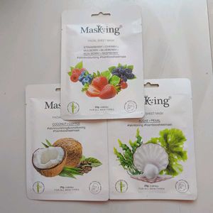 FACIAL SHEET MASK Pack Of 3