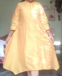 Yellow Embroidered Kurta