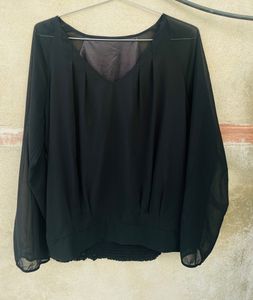 Black V Neck Top