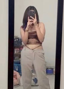 H&M Brown Crop Top