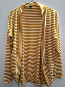 Mustard And White Color Shrug