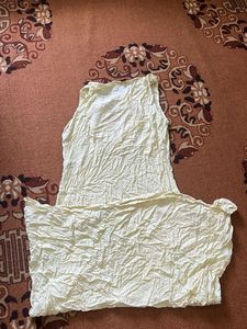 Crinkled Sleeveless Maxi Dress
