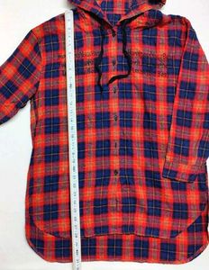 Stylish Plaid Hoodie | Bust 40
