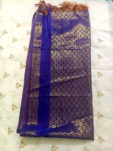 Elegant Blue Silk Honouring Shawl