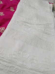 Pink Embroidered Kurta and dupatta