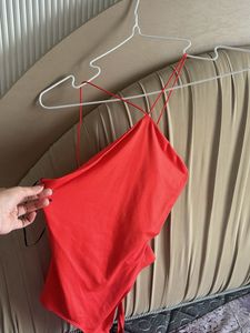 Red Halter Neck Top