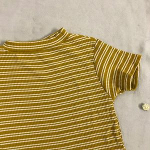 Mustard Ribeed Top