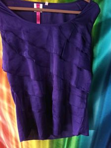 purple top &amp; pink short kurti