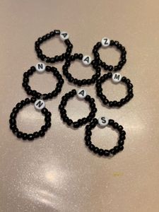 Beaded Heart Rings