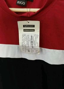 Color Block Fitted T-Shirt Dress - L Size