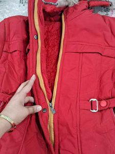 Red Winter Coat with Hood