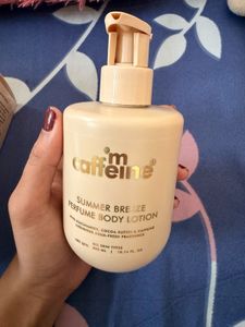 m caffeine summer breeze perfume body lotion