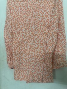 Peach Leopard Print Dress