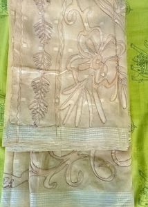 Saree With Nude Colour