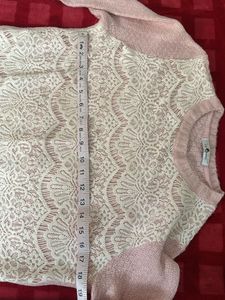 Pink Lace Sweater Top