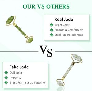 Dark Green Real Jade Face Massager Roller – UNUSED