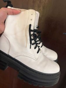 White Platform Ankle Boots