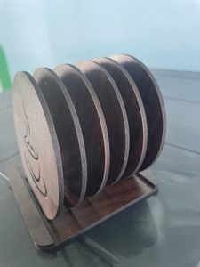 Wooden Coffee Cup Coaster Set