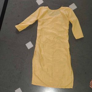 Yellow Embroidered Kurta