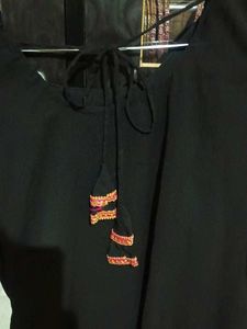 Black Sharara Suit With  Pink Dupatta