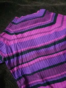 Woolen High Neck Top