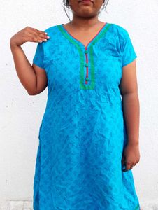 Blue Printed Kurta