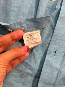 Men&#39;s Blue Long Sleeve Shirt