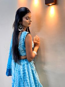 Sky blue Lahnga