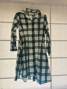 GREEN CHECKS SHIRT DRESS 🙃