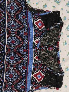 Patterned Sleeveless Dress