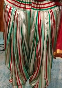 Beautiful Satan Silk Suit For Women  Full Patiyala Salwar(   With  Net  Dupatta  )Nice Muri  Colour  Maroon  ---1-2-time.use   (Marjan Given)