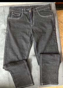 Dark Gray Denim Jeans
