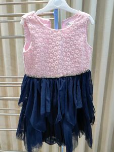 Pink & Navy Party Dress