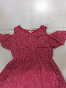 Softcore Girly Pink Lace Short Dress