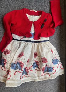 Cute Dress with Red Jacket