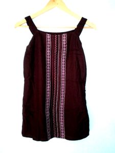 Beautiful Sleeveless Brown Top(Women's)