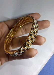 Stone Fitted Golden Bracelet