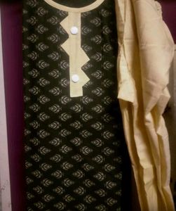 Dark Green Kurti N Pant Set