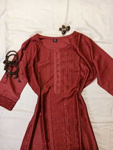 𐙚Elegant Maroon Kurta