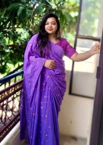 Purple Floral Saree