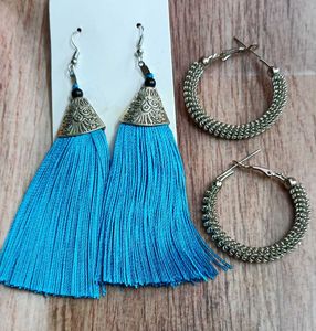 Combo Tread Earrings With Ring Earring