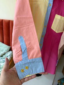 patchwork cotton shirt